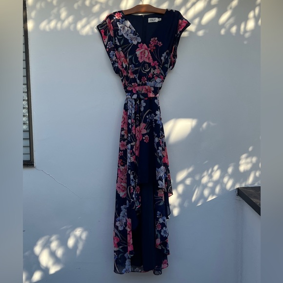 ELIZA J Obi Floral Print High/Low Dress Size 14 Petite - Picture 5 of 17